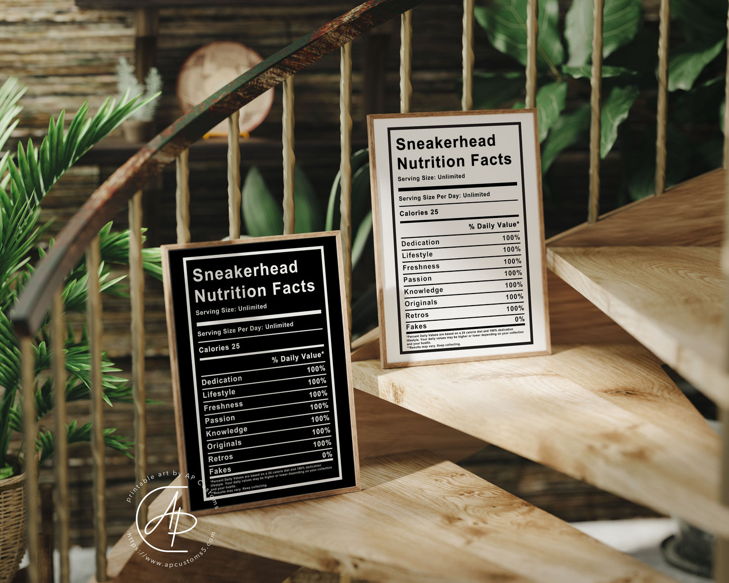 Sneakerhead Nutrition Facts | Sneaker Art | Digital Download