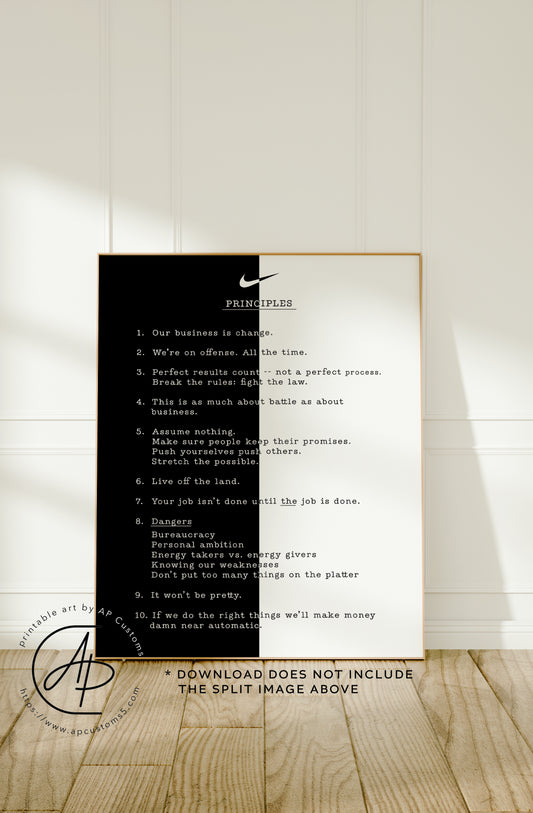 Principles of Nike | Sneaker Art | Digital Download