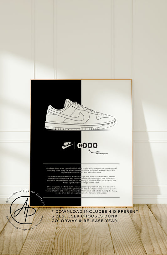 Choose Your Dunk Low | Sneaker Art | Digital Download