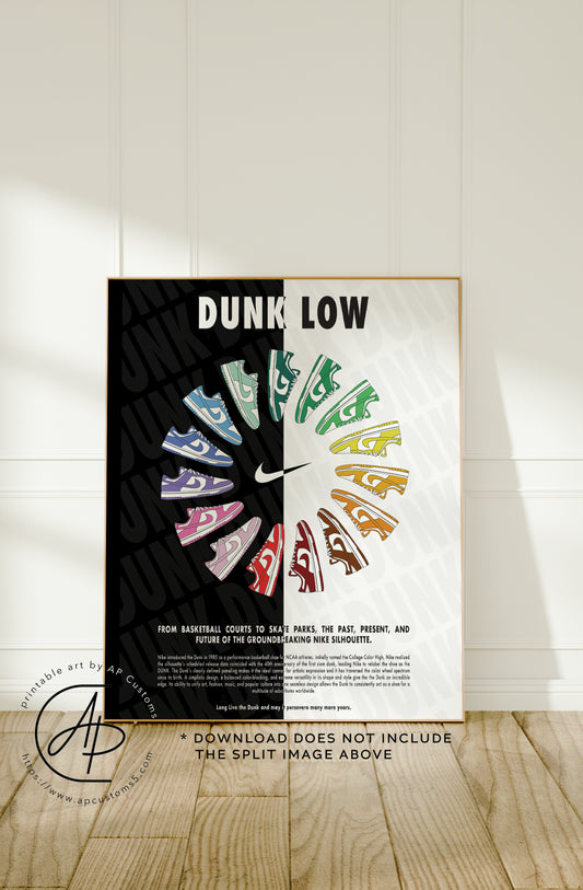 Dunk Low Rainbow | Sneaker Art | Digital Download
