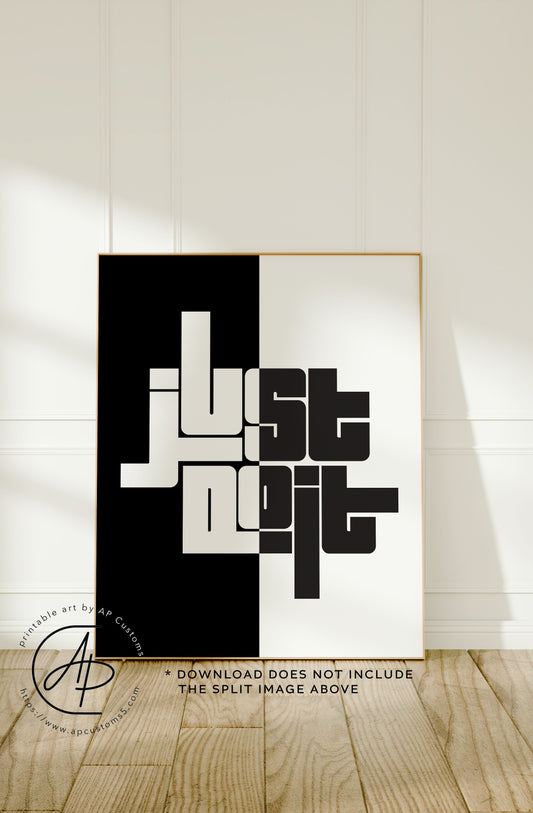 Just Do It Block Letters | Sneaker Art | Digital Download