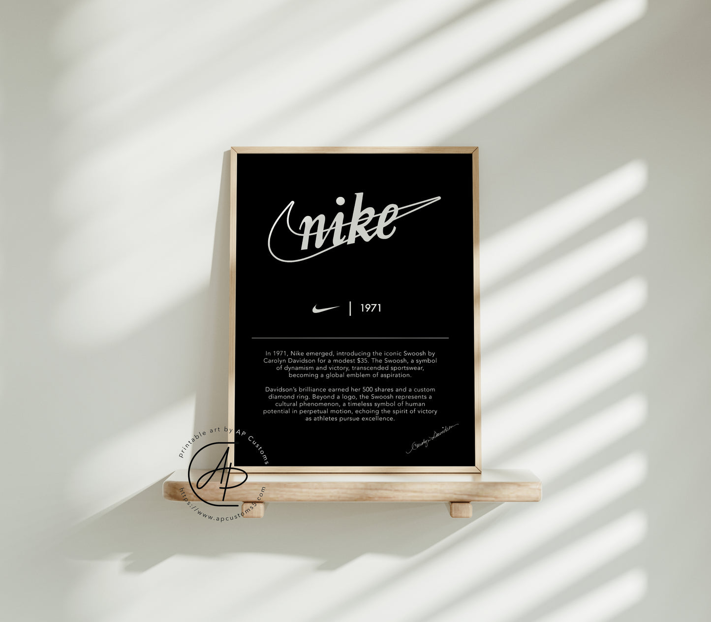 OG Nike Logo with History | Sneaker Art | Digital Download