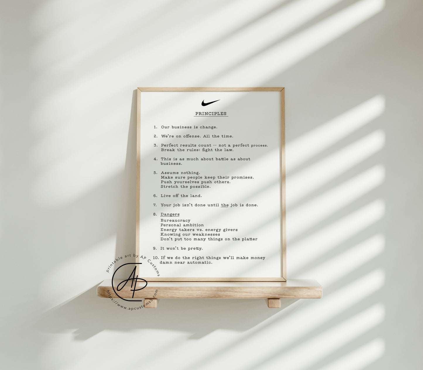 Principles of Nike | Sneaker Art | Digital Download