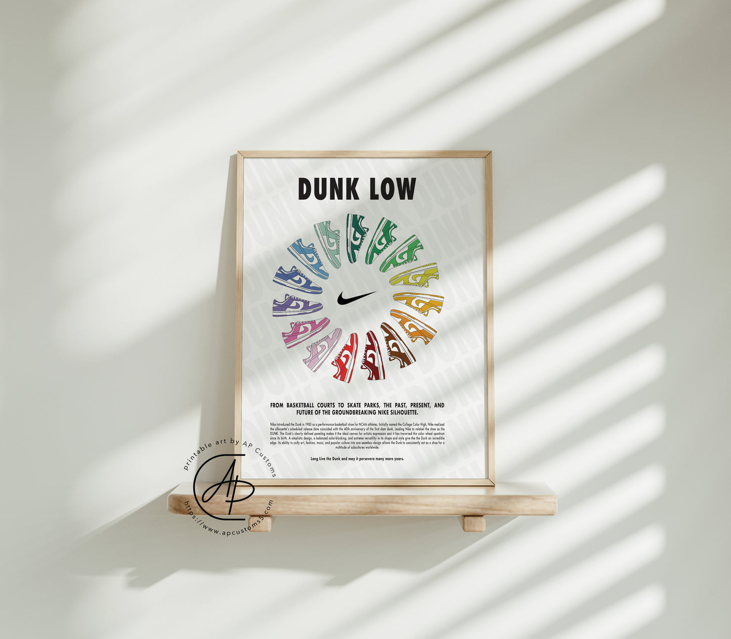 Dunk Low Rainbow | Sneaker Art | Digital Download