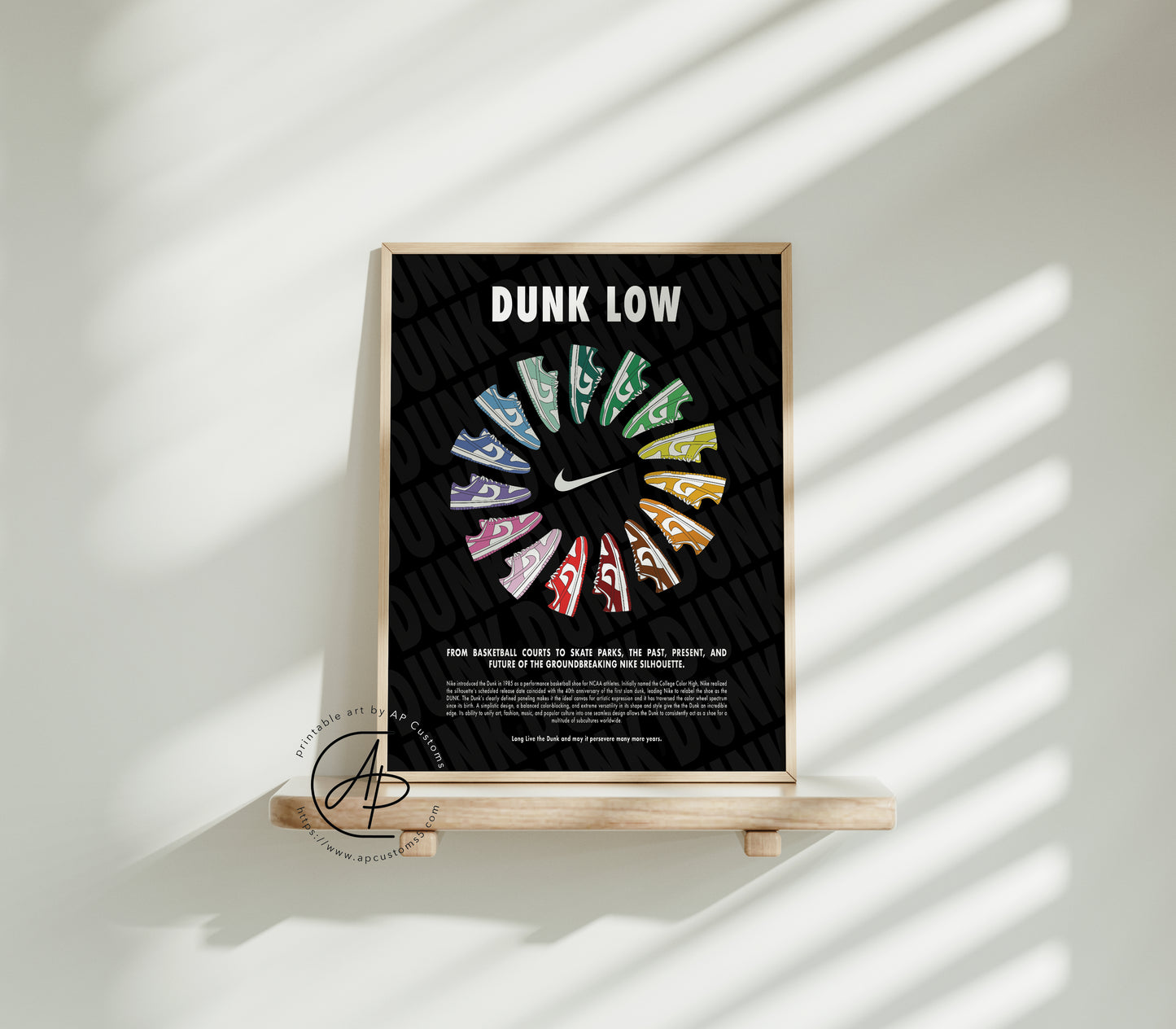 Dunk Low Rainbow | Sneaker Art | Digital Download