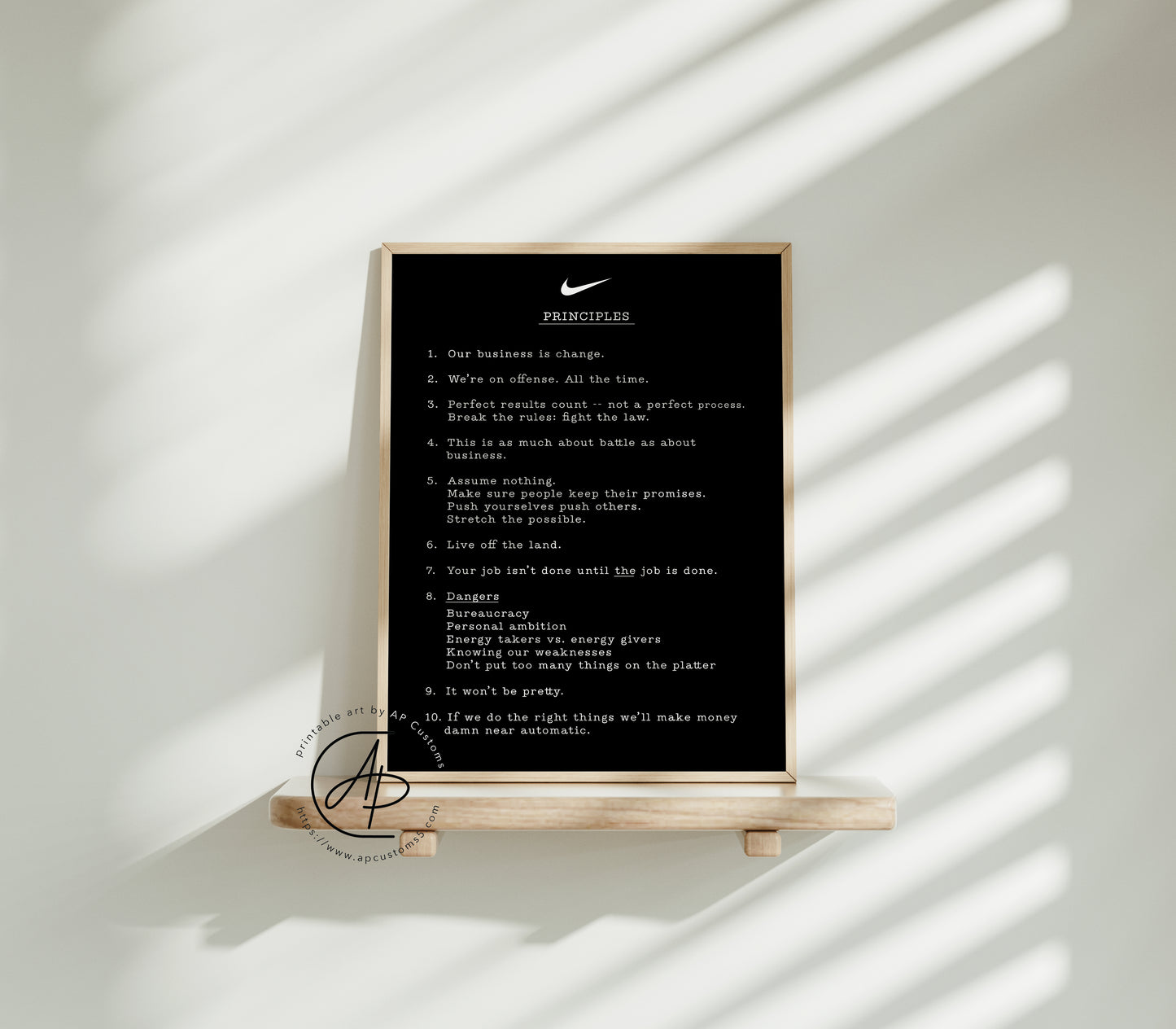 Principles of Nike | Sneaker Art | Digital Download