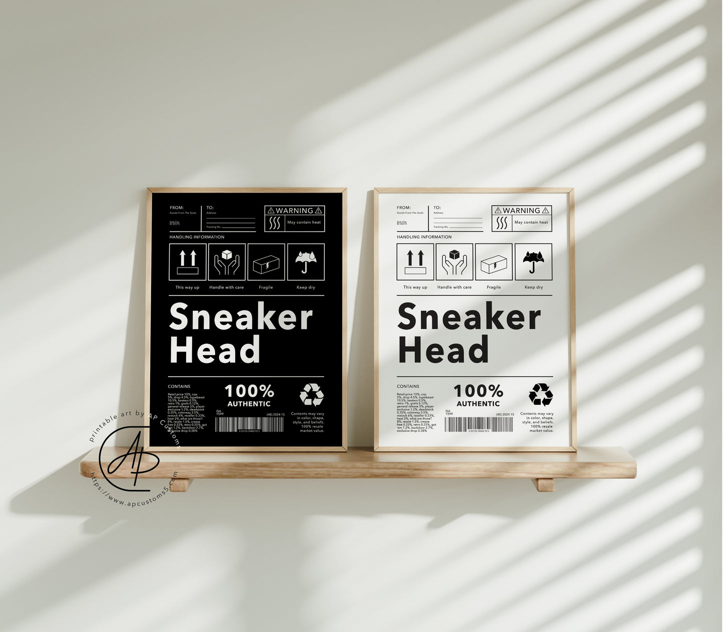 Sneakerhead Shipping Label | Sneaker Art | Digital Download