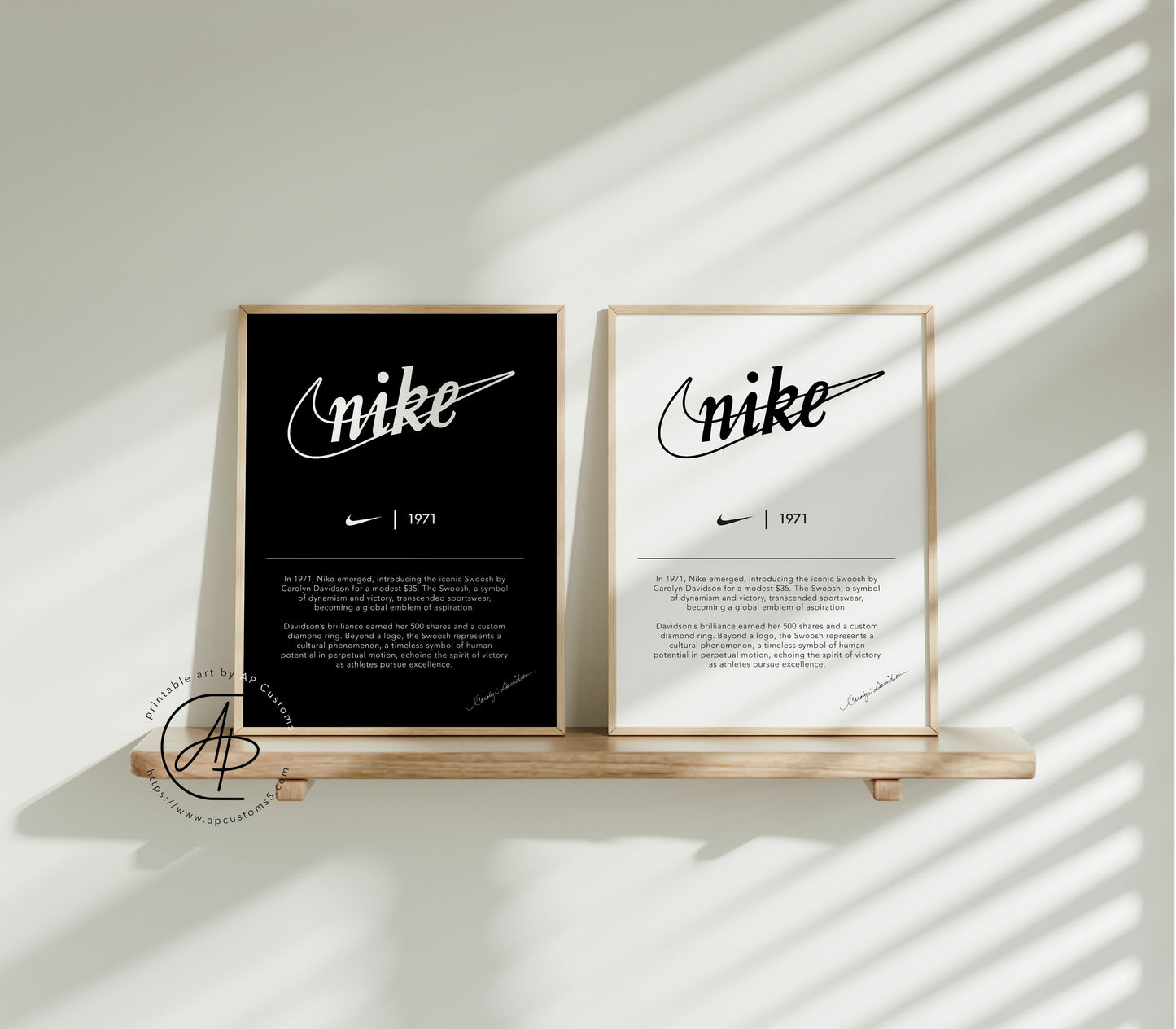 OG Nike Logo with History | Sneaker Art | Digital Download