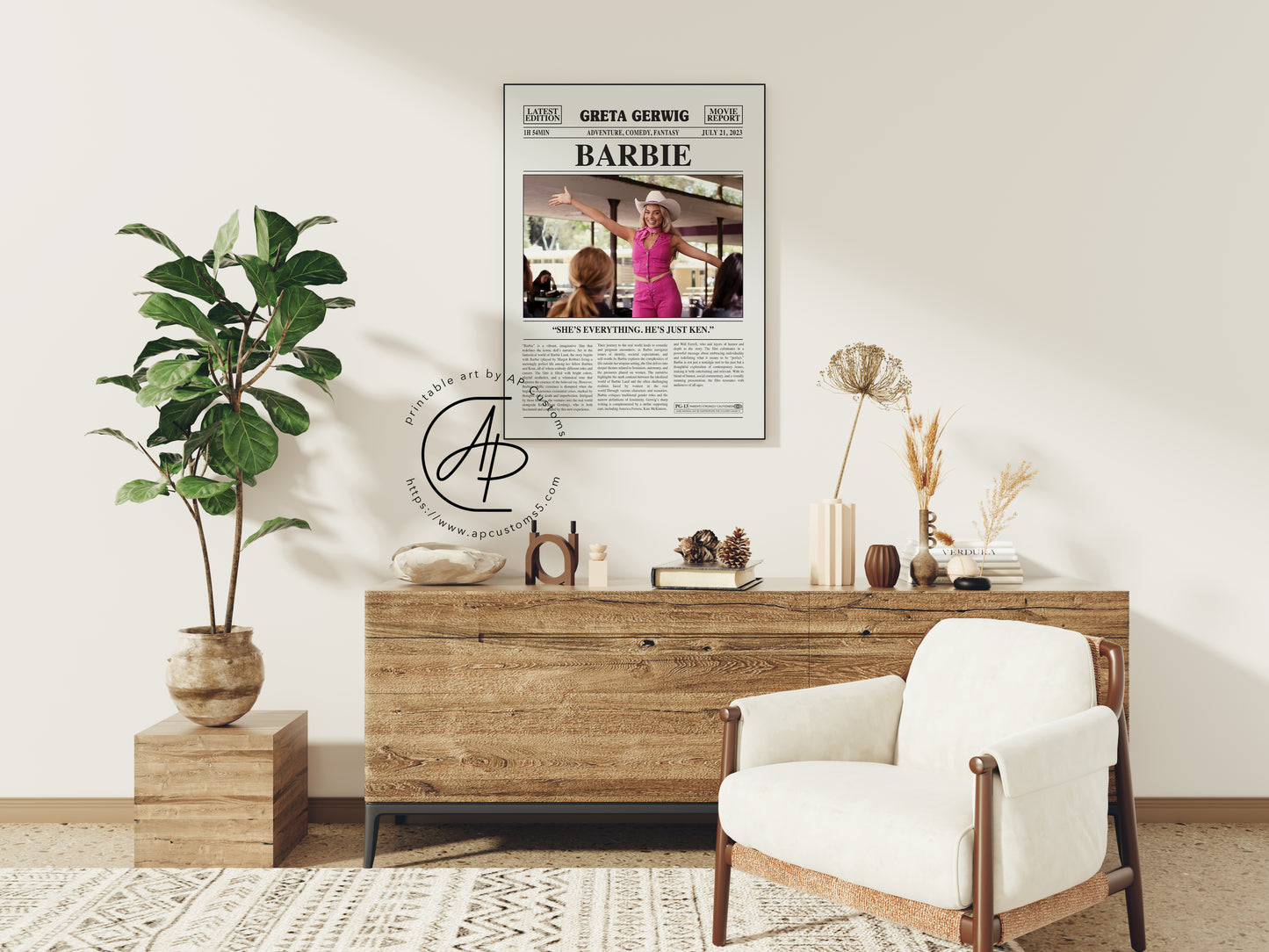 Retro Newspaper Movie/TV Show Poster | Film Art | Digital Download