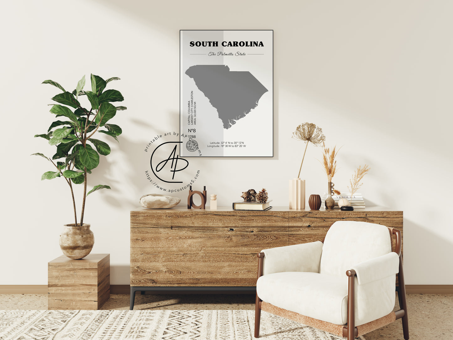 Home State Print | Destination Art | Digital Download