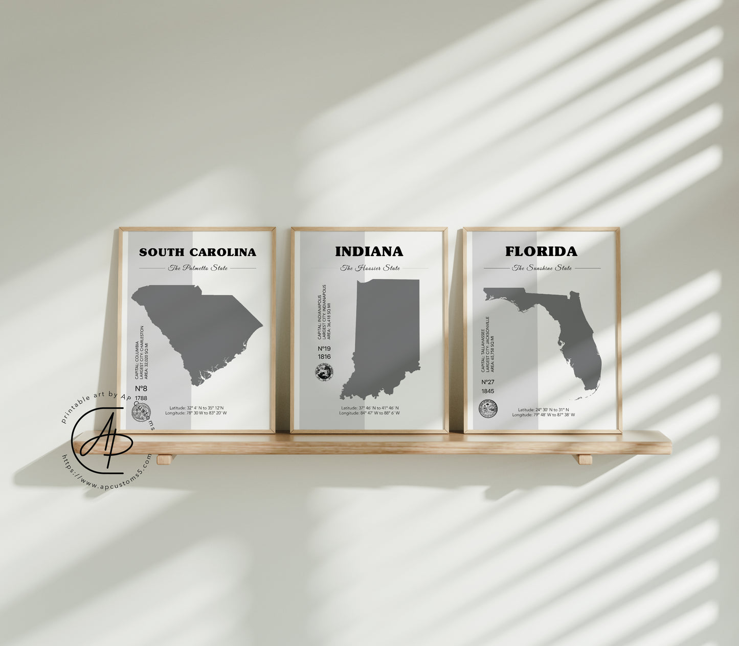 Home State Print | Destination Art | Digital Download