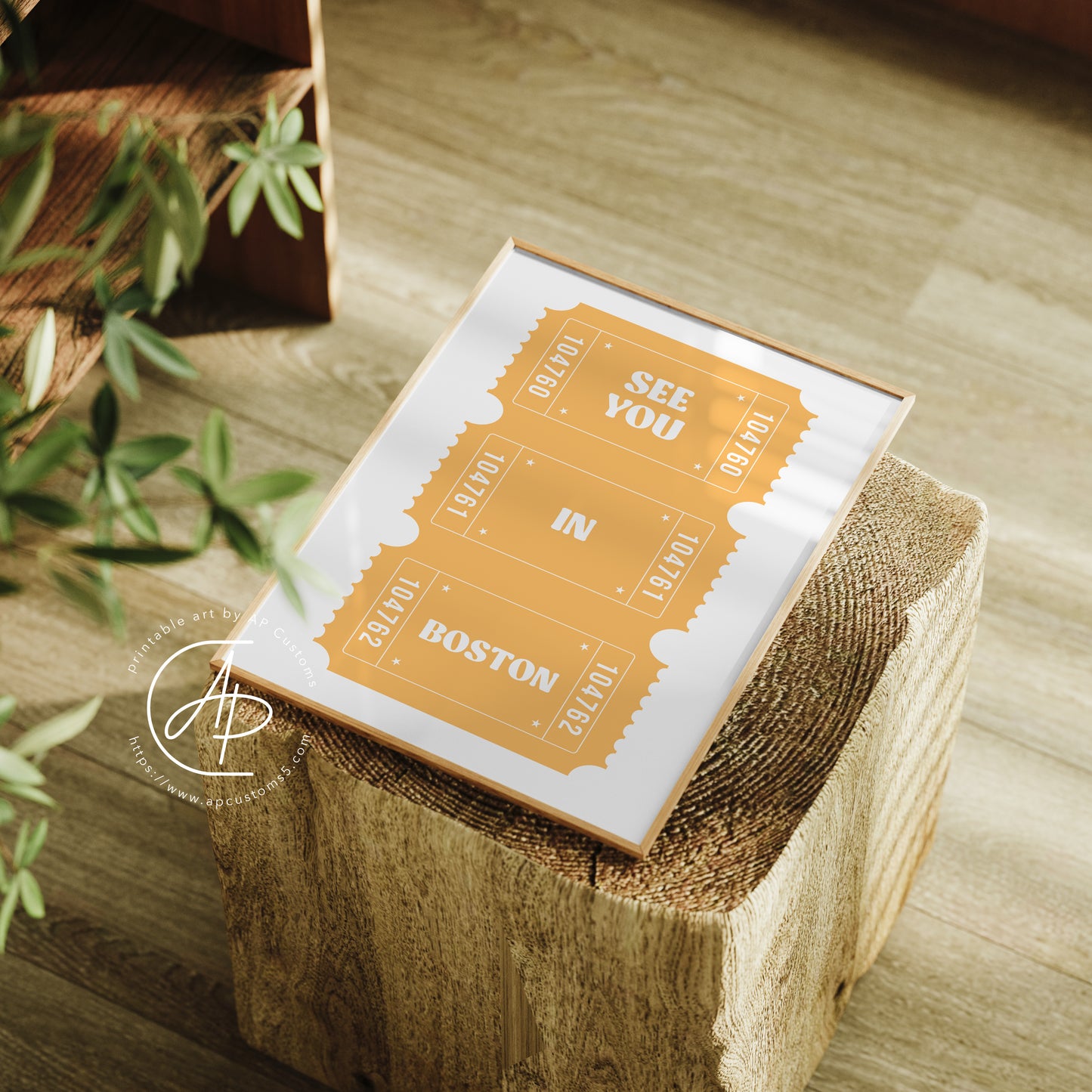 Ticket Stub | Destination Art | Digital Download