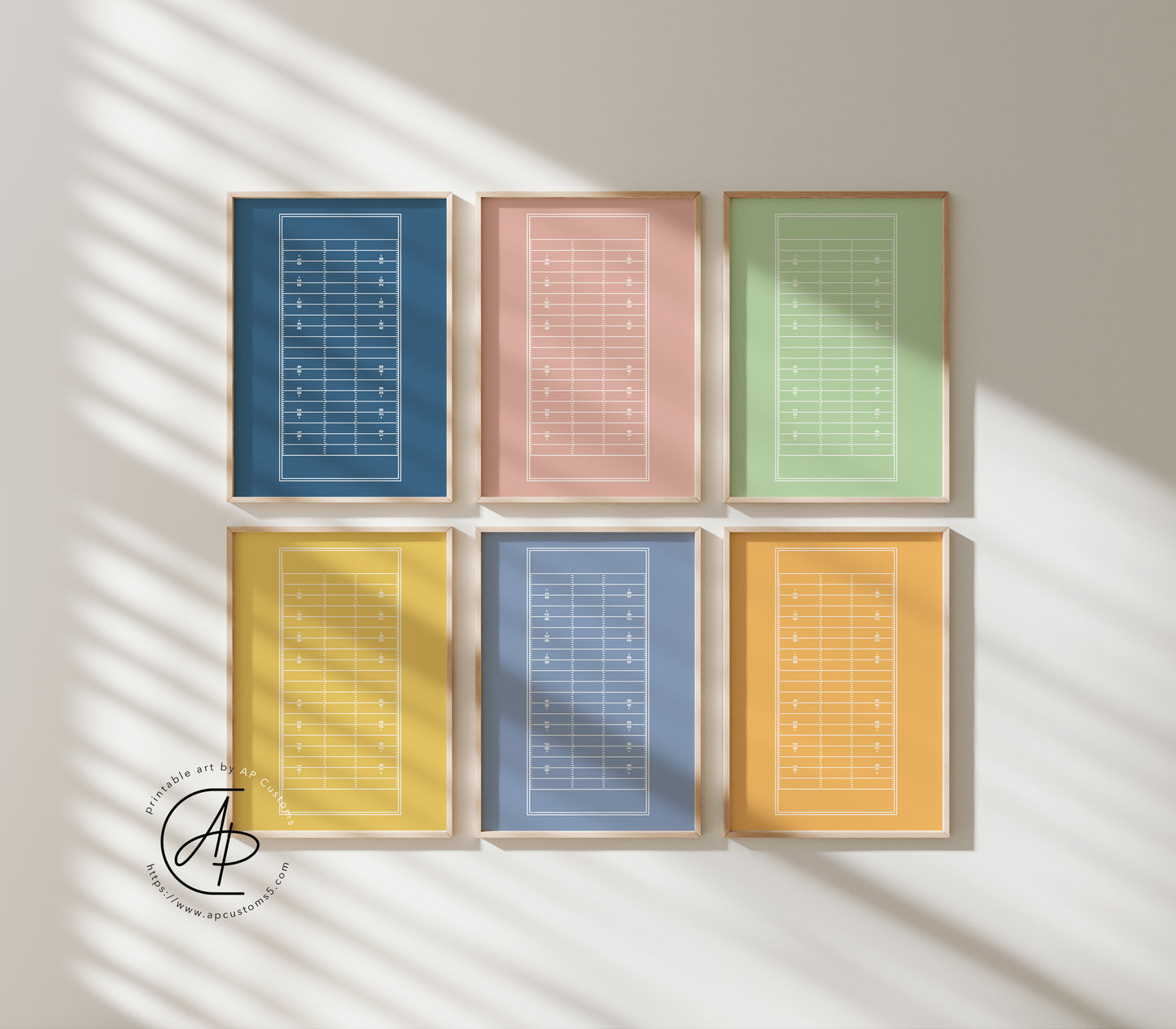 Football Field | Sports Print | Digital Download