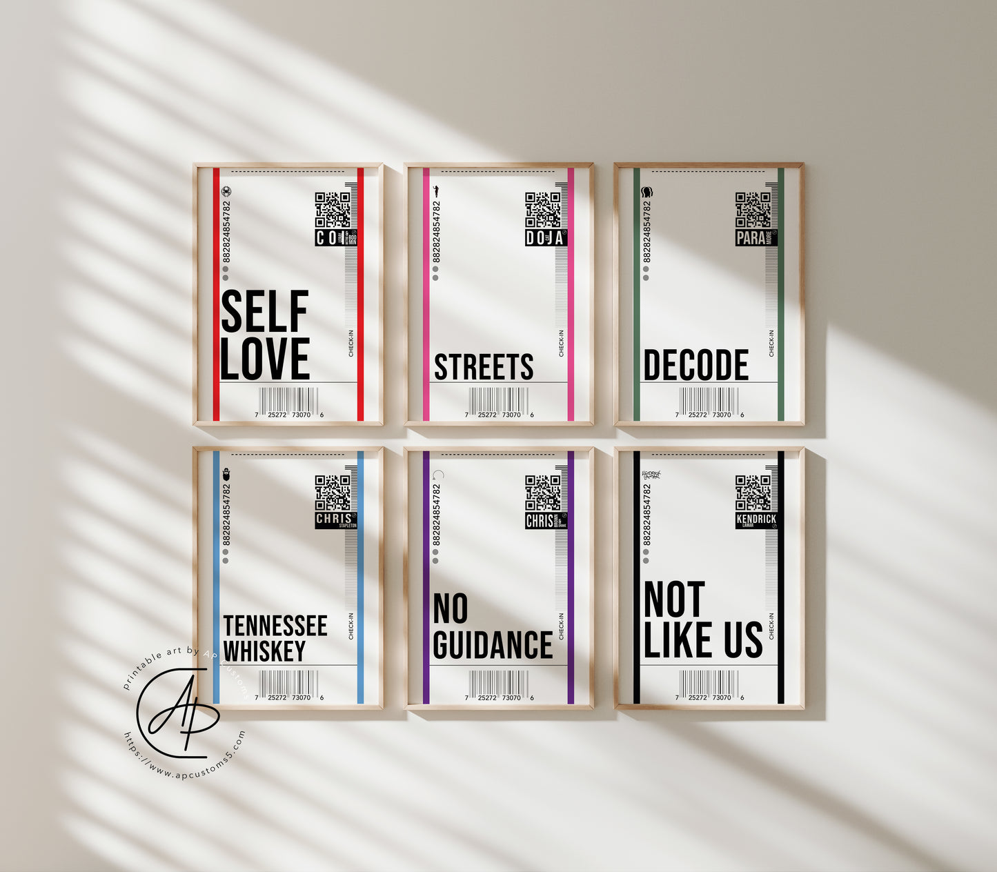 Song Ticket | Music Art | Digital Download