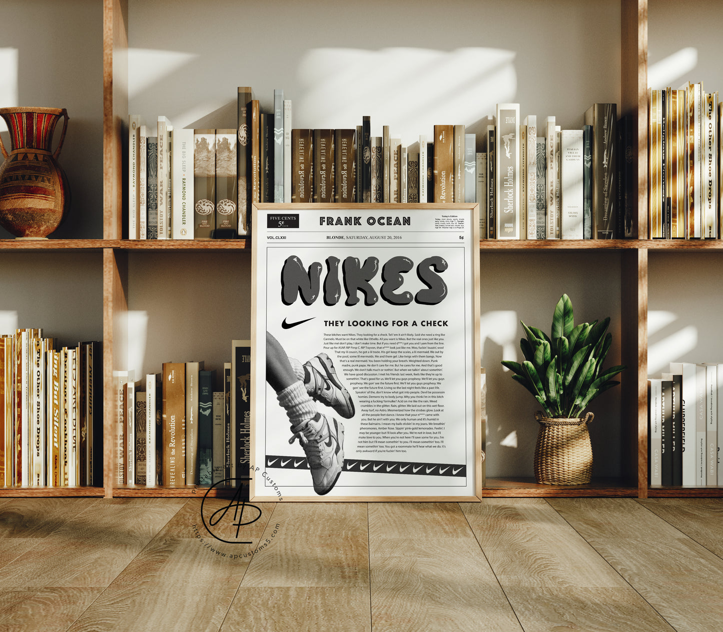 Frank Ocean - Nikes Lyrics | Sneaker Art | Digital Download