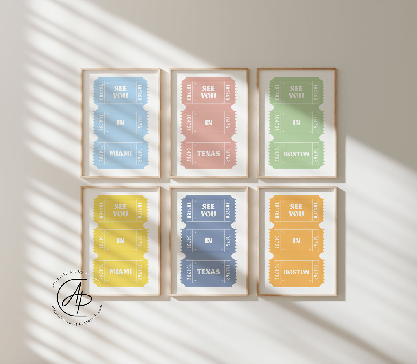 Ticket Stub | Destination Art | Digital Download