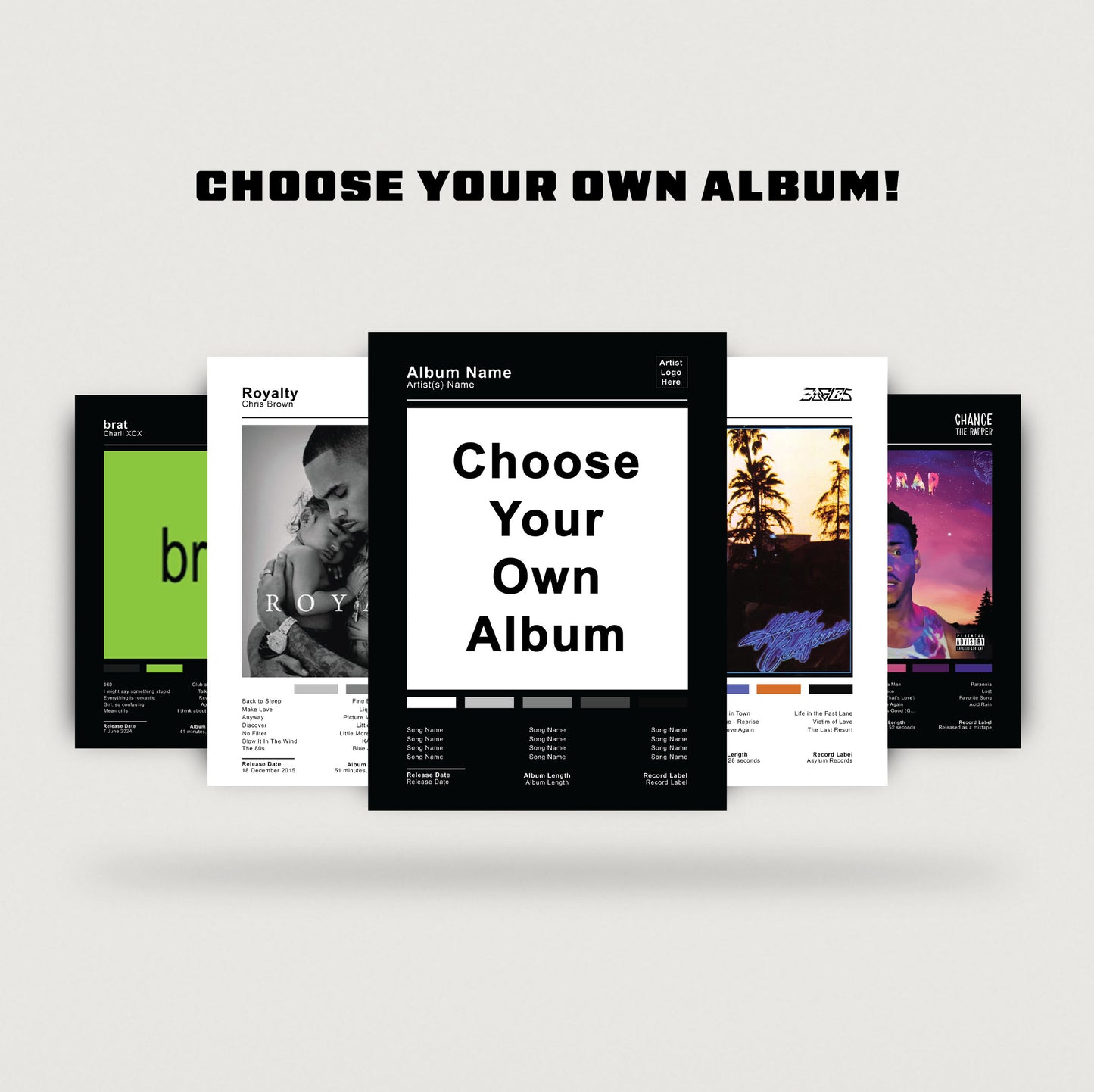 Choose Your Own Album | Music Art | Digital Download