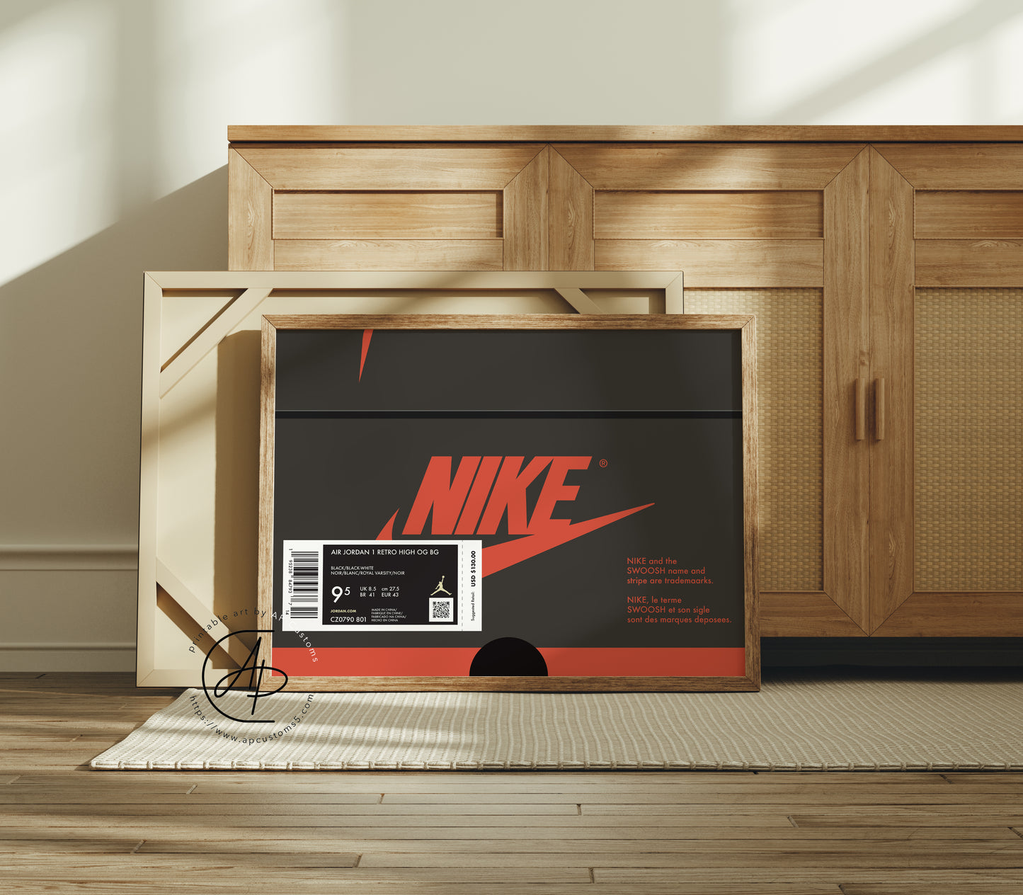 Jordan 1 Retro Top 3 Shoe Box | Sneaker Art | Digital Download
