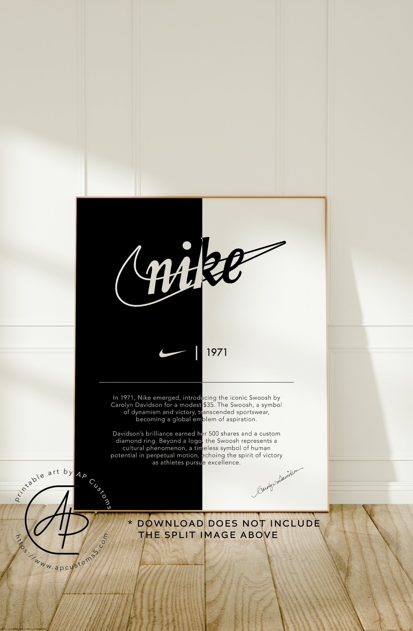 OG Nike Logo with History | Sneaker Art | Digital Download