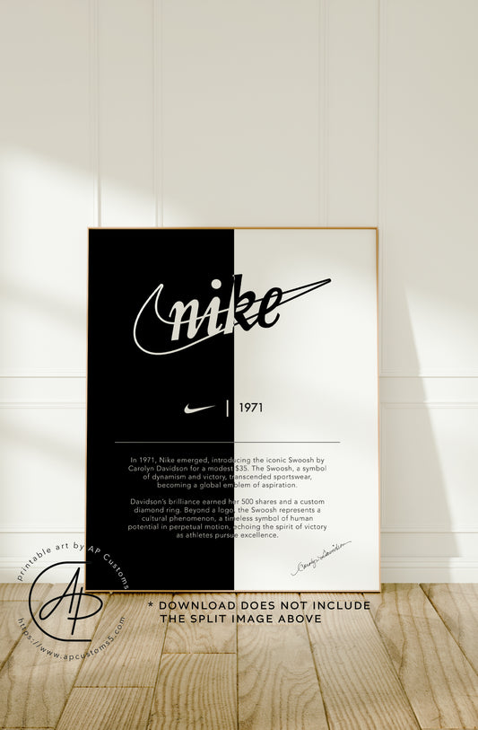 OG Nike Logo with History | Sneaker Art | Digital Download