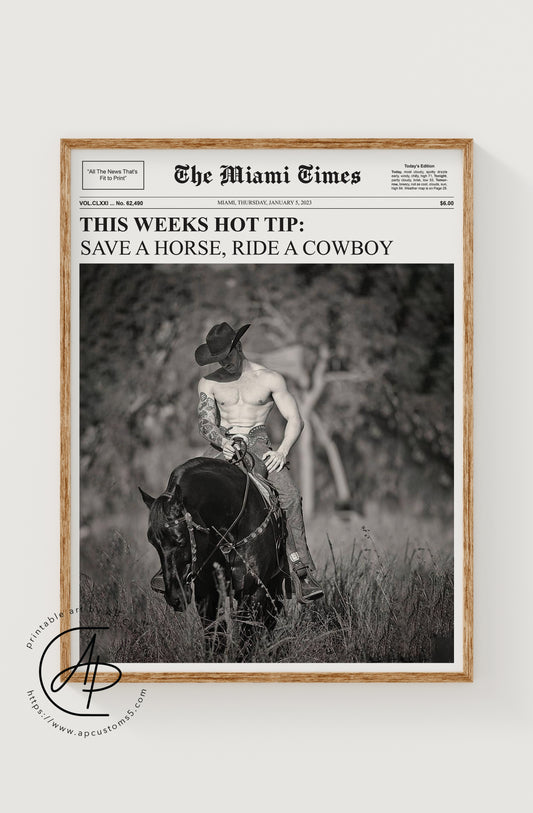 Miami Times: Save A Horse | Magazine Cover | Digital Download