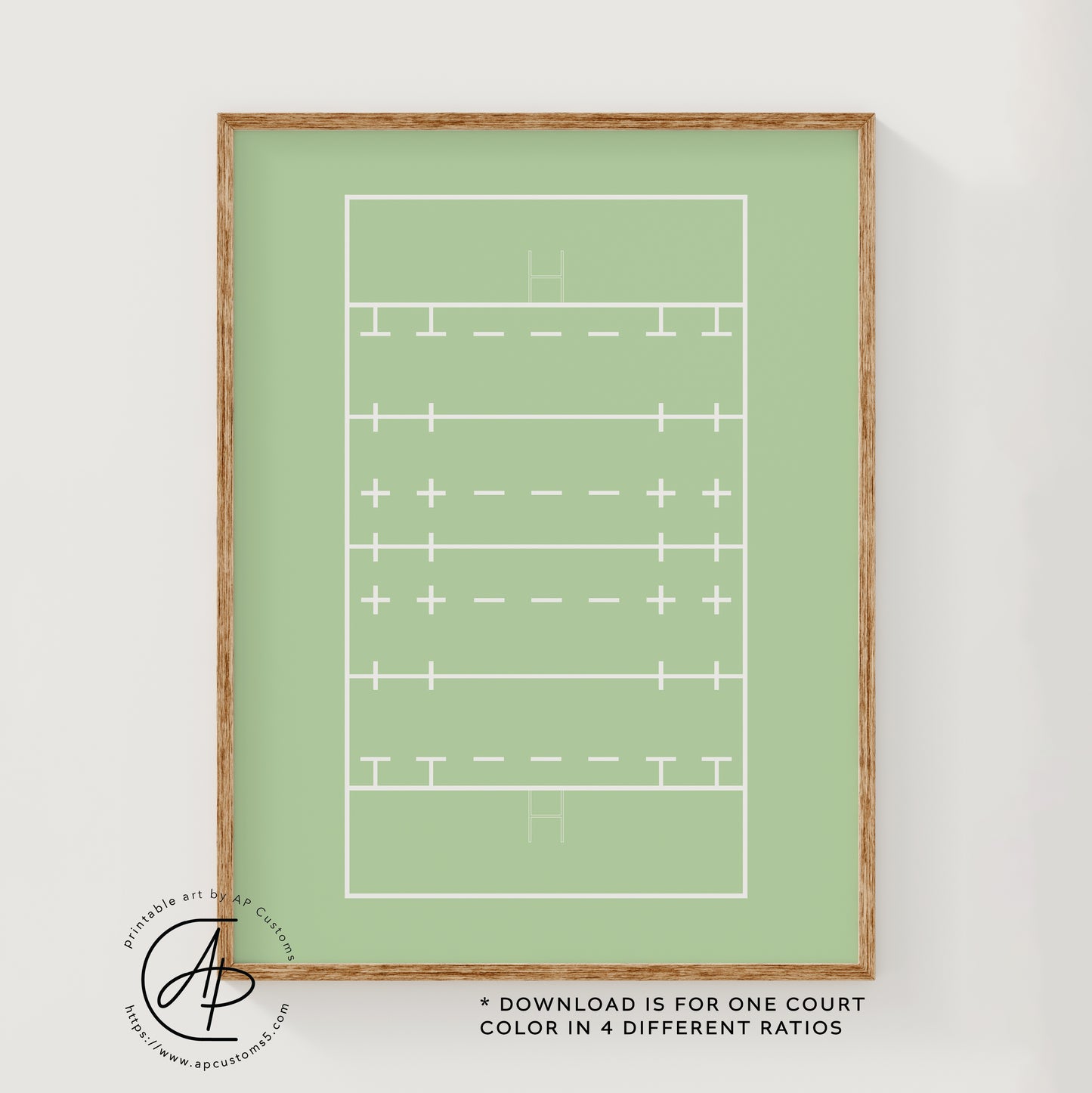 Rugby Pitch | Sports Print | Digital Download