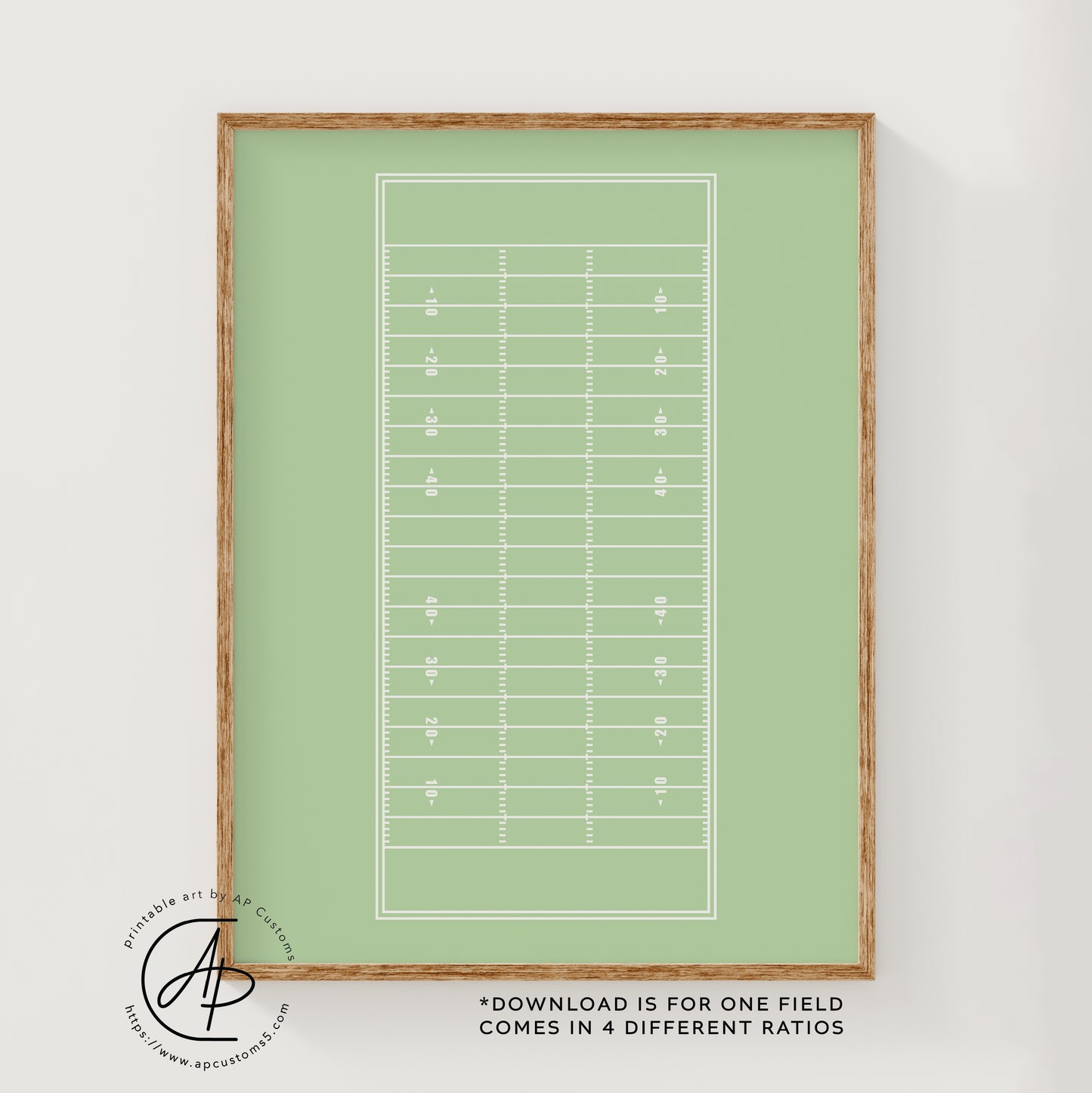 Football Field | Sports Print | Digital Download