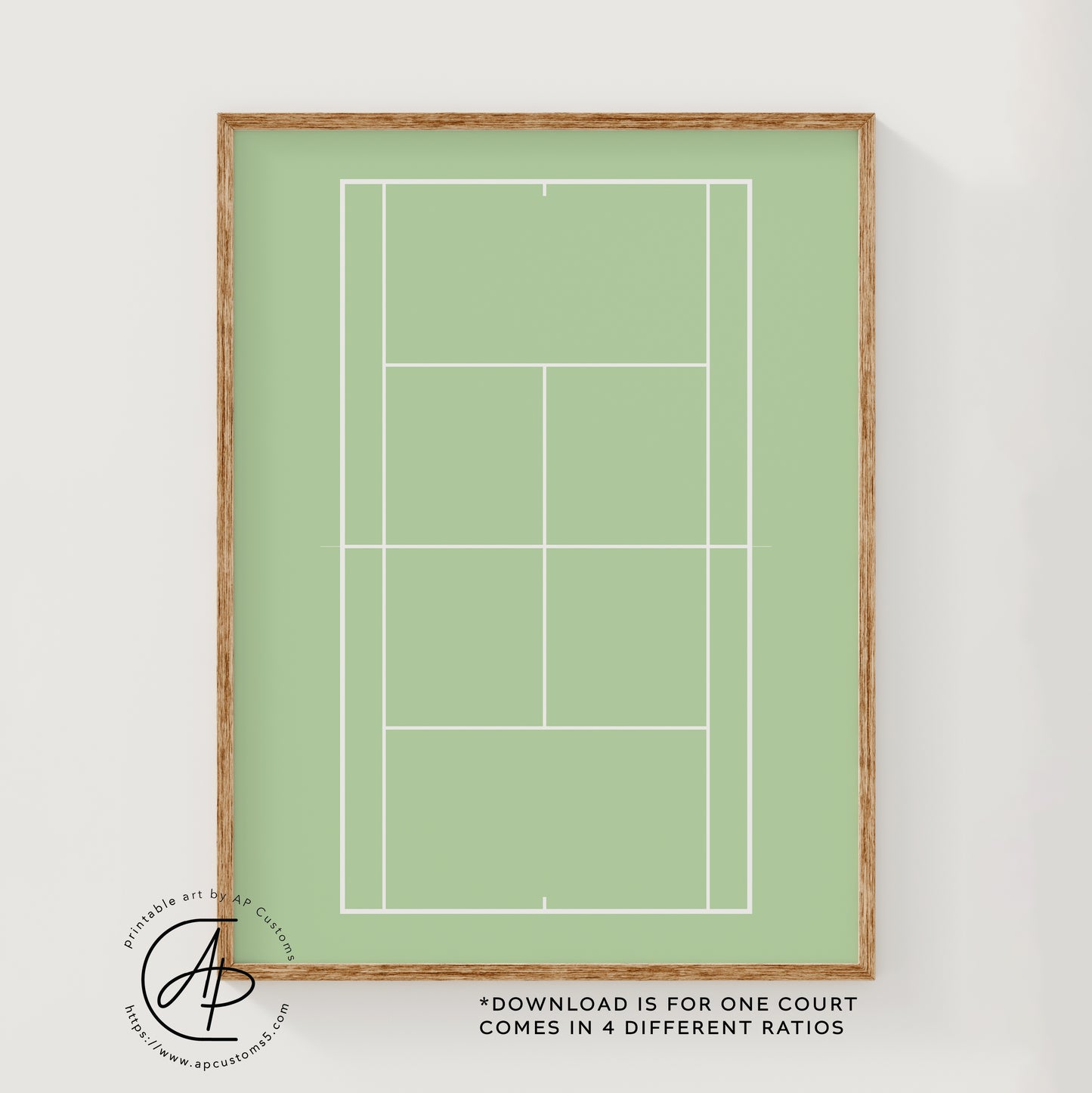 Tennis Court | Sports Print | Digital Download