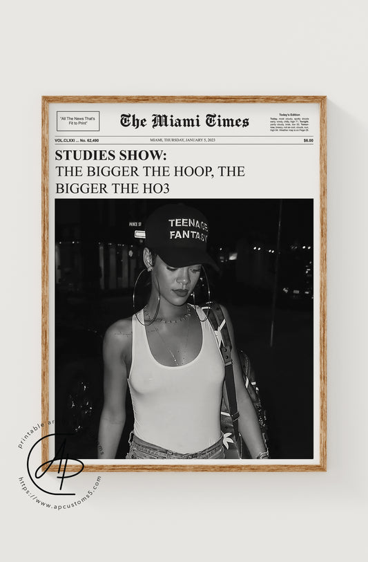 Miami Times: Bigger the Hoop | Magazine Cover | Digital Download
