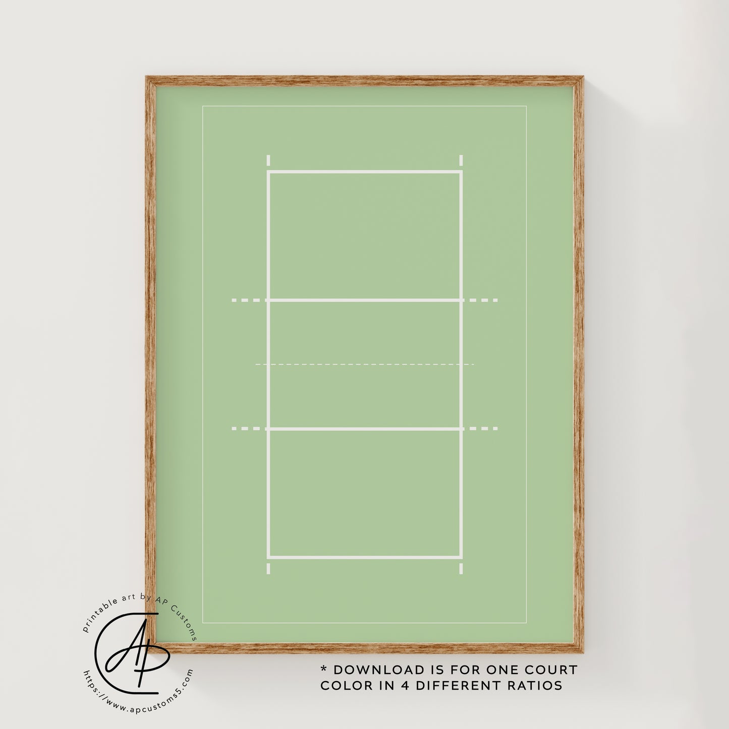 Volleyball Court | Sports Print | Digital Download