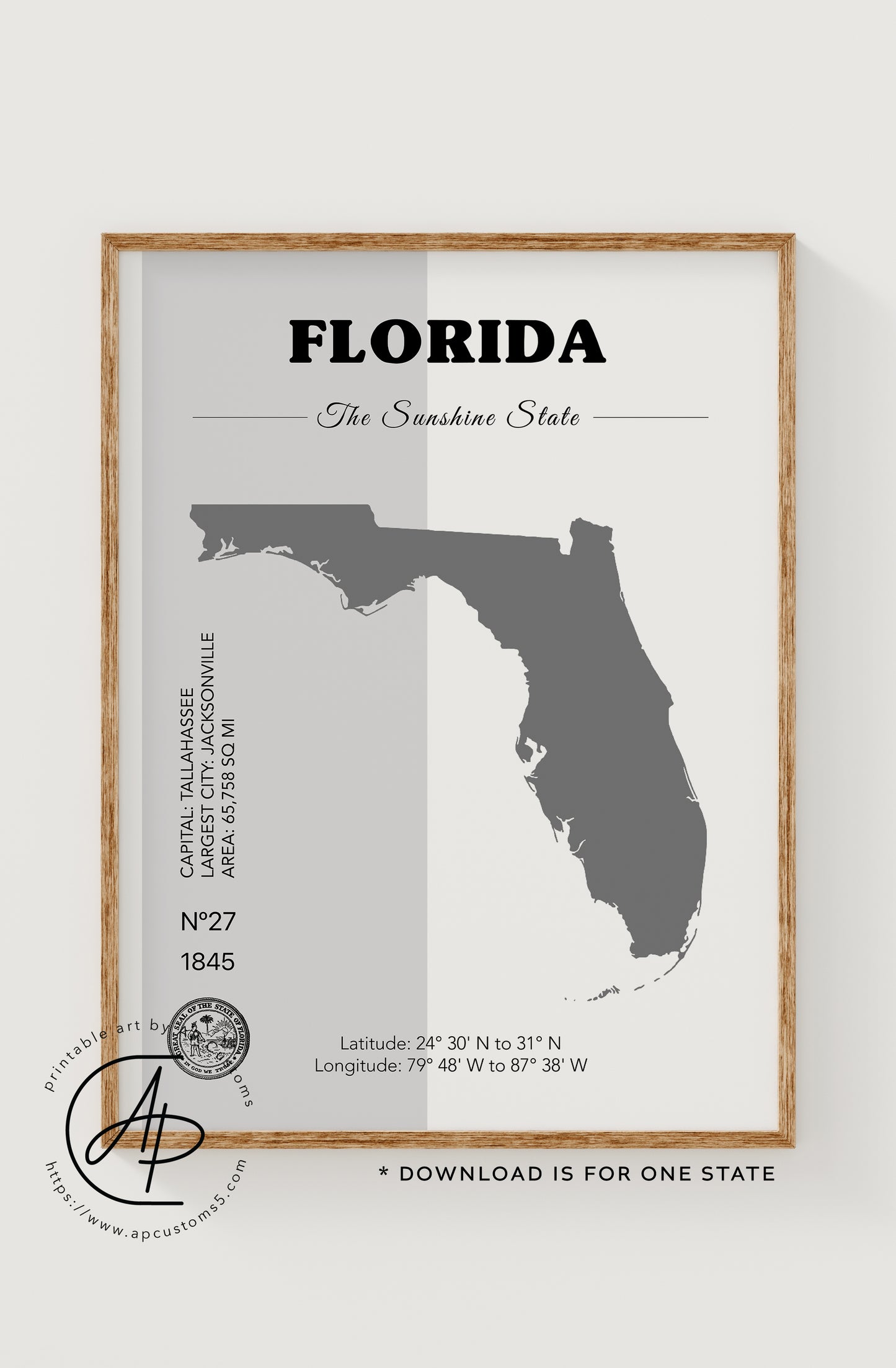 Home State Print | Destination Art | Digital Download