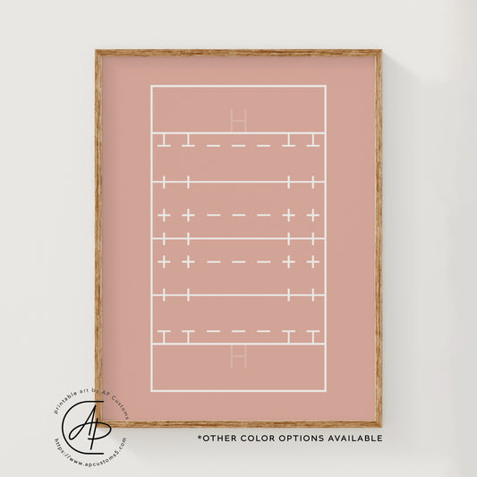 Rugby Pitch | Sports Print | Digital Download