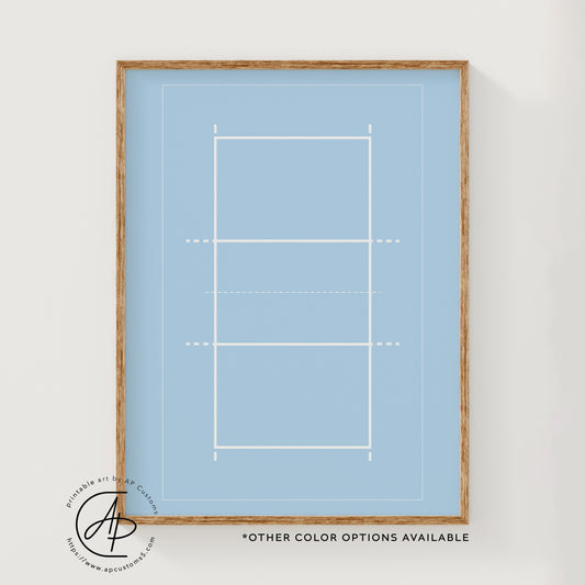 Volleyball Court | Sports Print | Digital Download