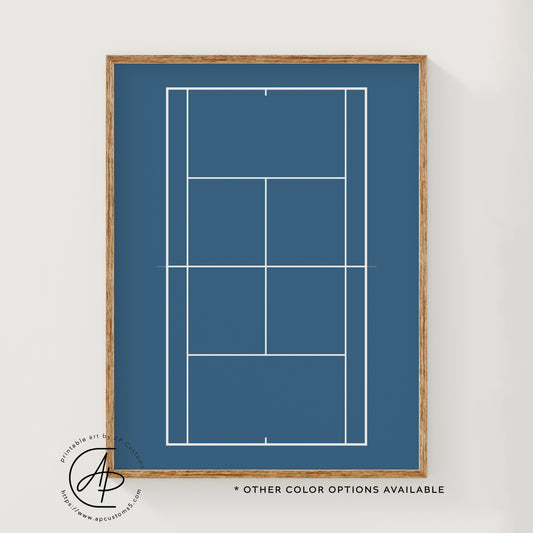 Tennis Court | Sports Print | Digital Download