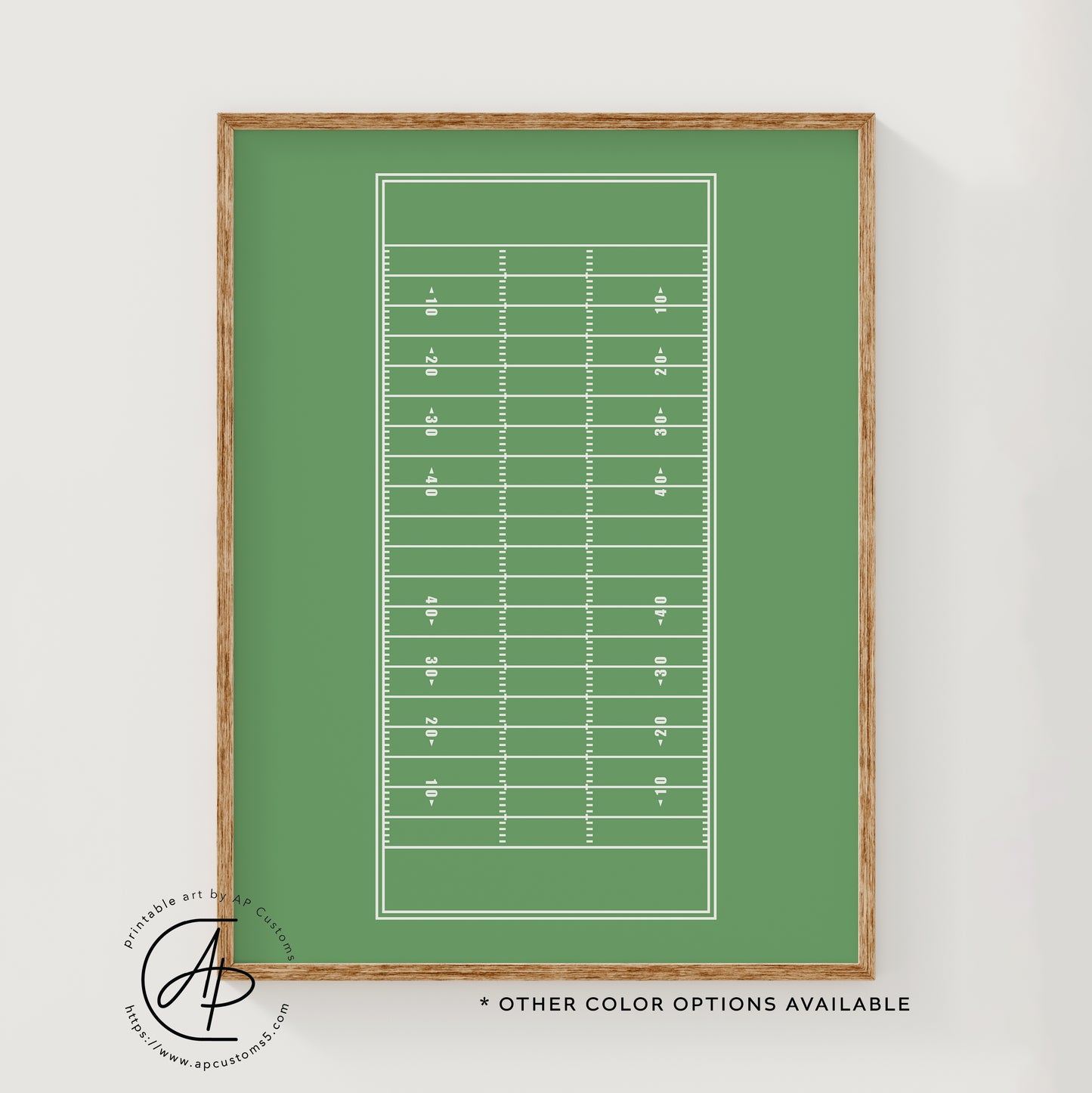 Football Field | Sports Print | Digital Download