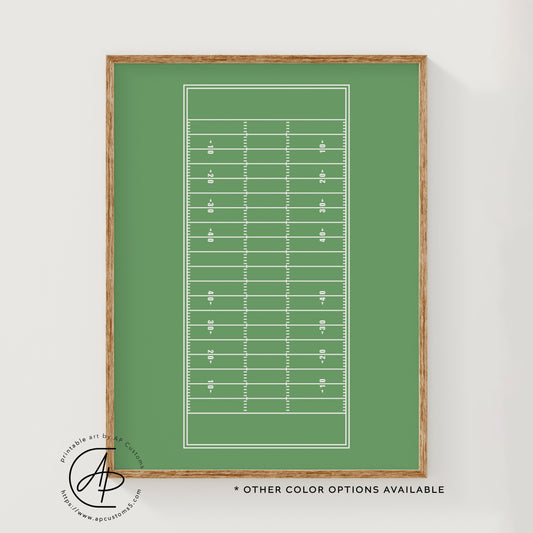 Football Field | Sports Print | Digital Download