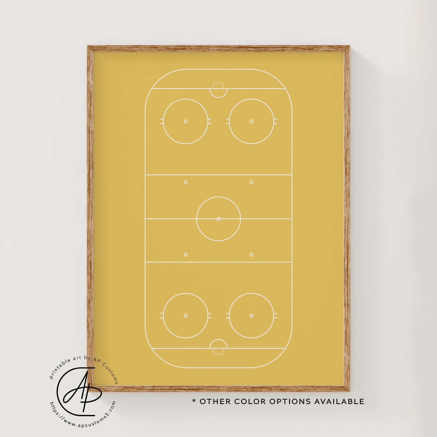 Ice Hockey Ring | Sports Print | Digital Download
