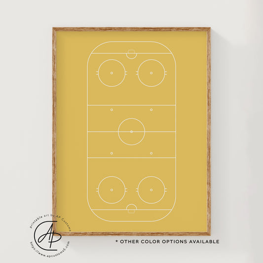 Ice Hockey Ring | Sports Print | Digital Download