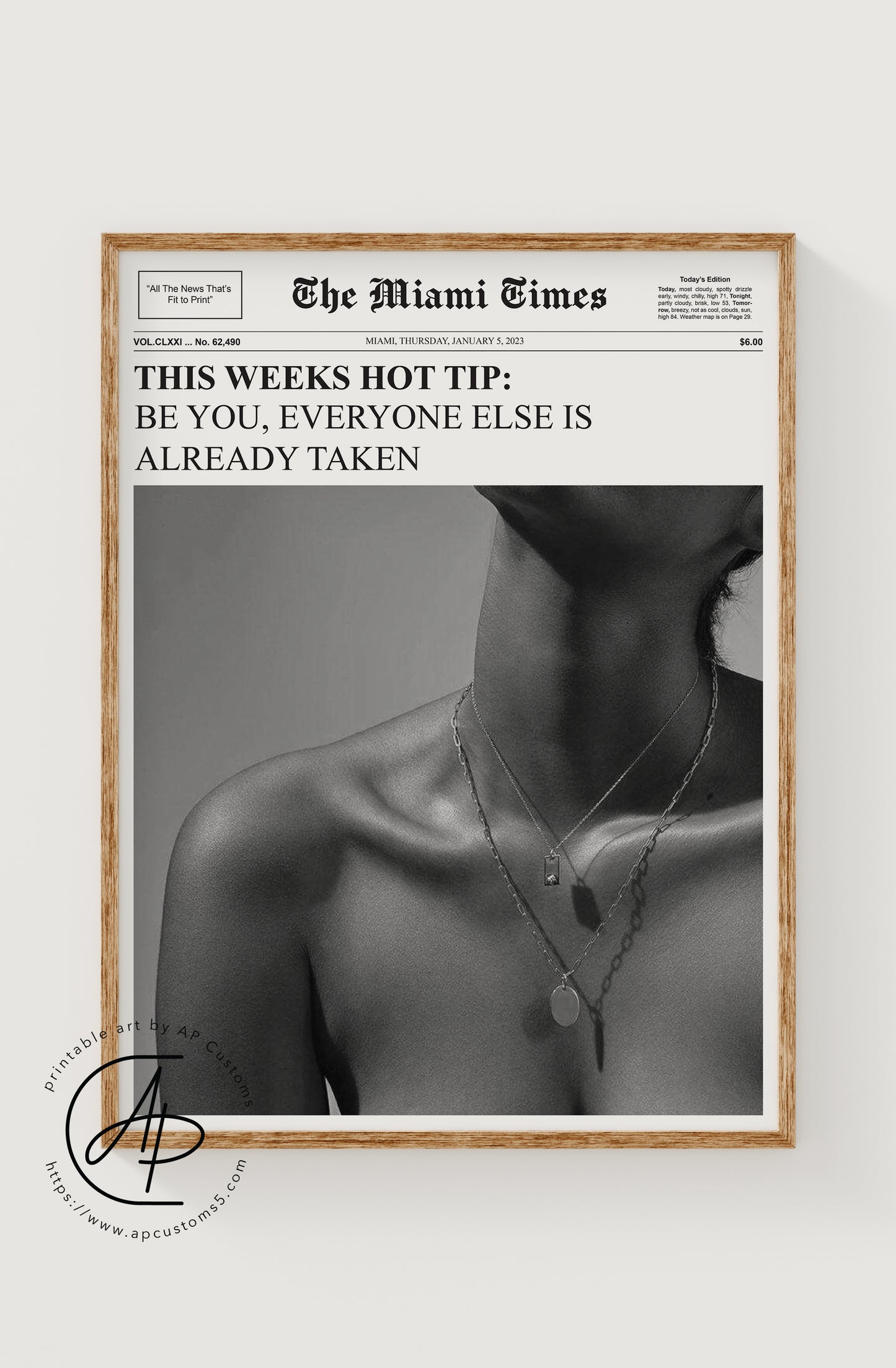 Miami Times: Be YOU | Magazine Cover | Digital Download