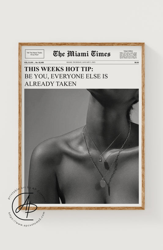 Miami Times: Be YOU | Magazine Cover | Digital Download