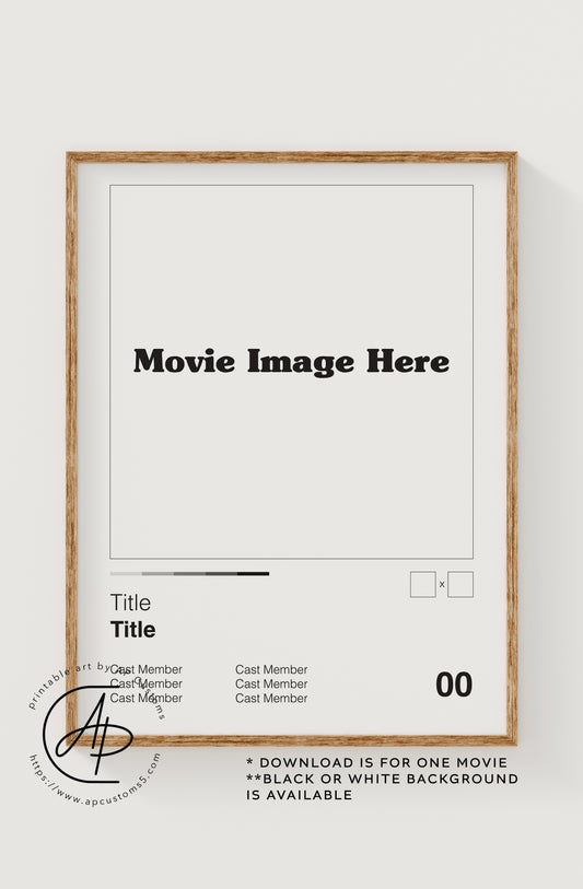 Movie Poster | Film Art | Digital Download