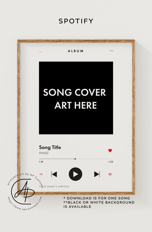 Choose Your Own Song Cover (Spotify) | Music Art | Digital Download