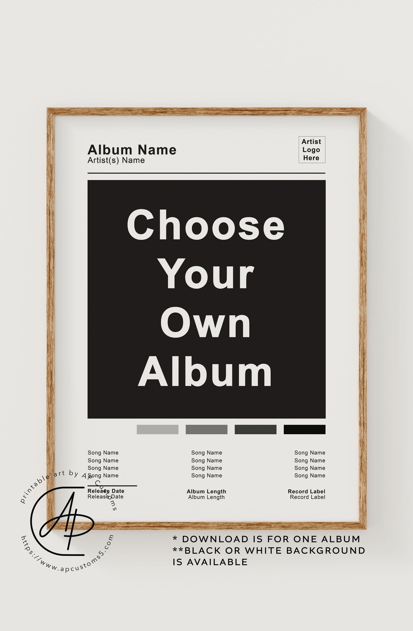 Choose Your Own Album | Music Art | Digital Download