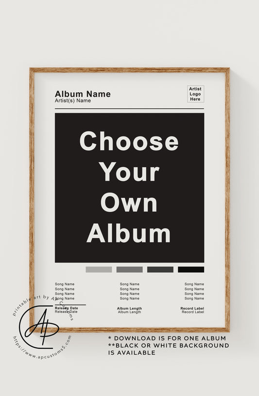 Choose Your Own Album | Music Art | Digital Download