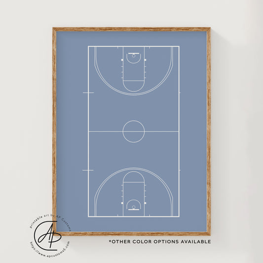 Basketball Court | Sports Print | Digital Download