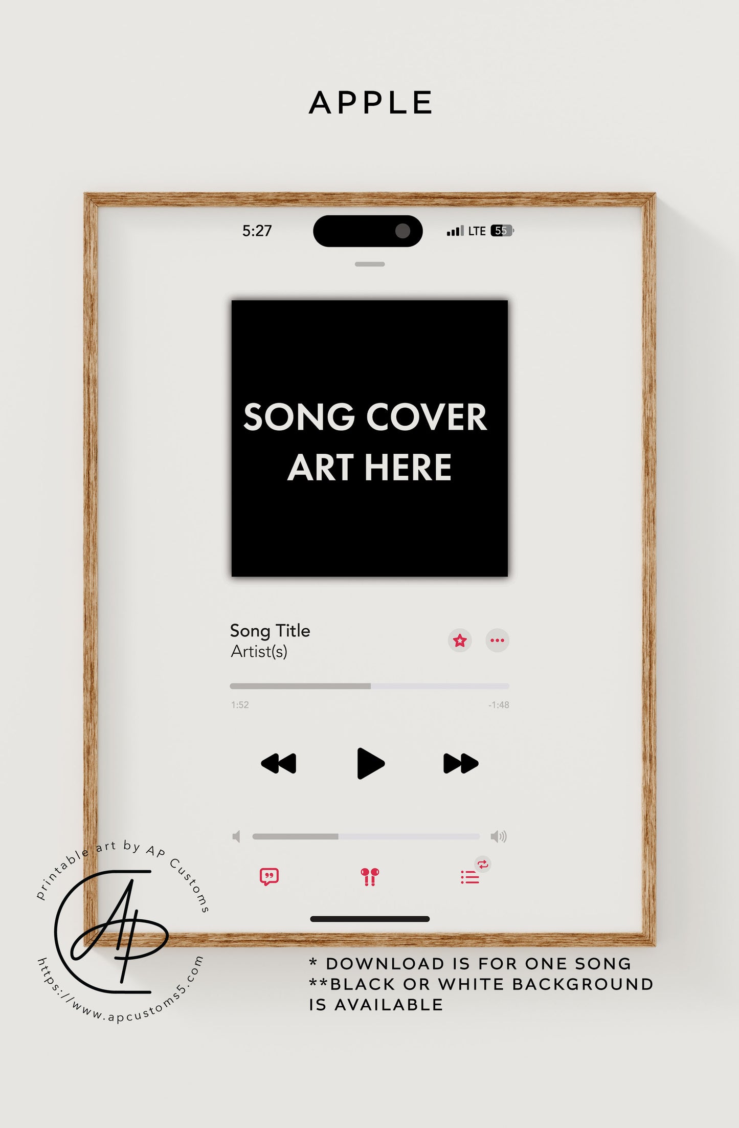 Choose Your Own Song Cover (Apple Music) | Music Art | Digital Download