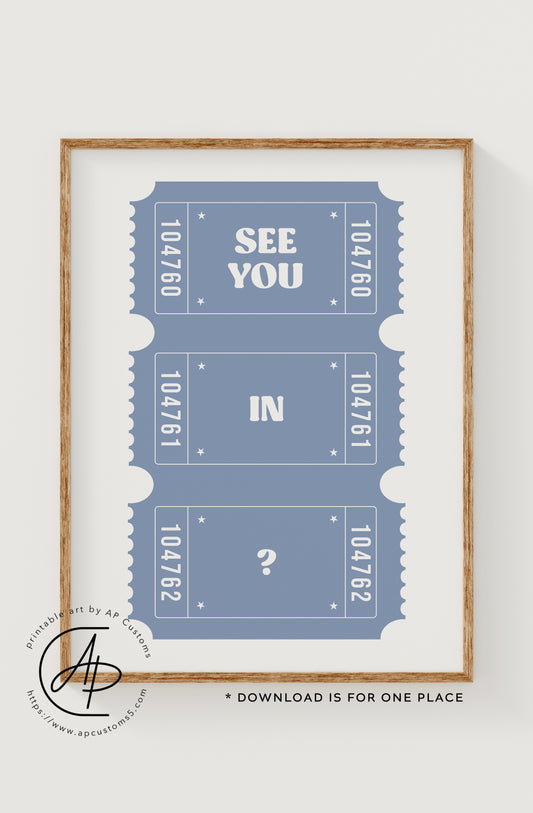 Ticket Stub | Destination Art | Digital Download