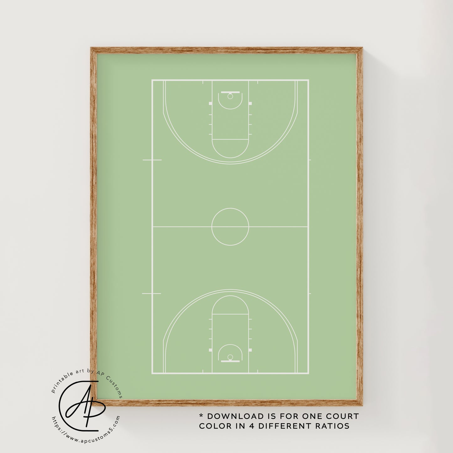 Basketball Court | Sports Print | Digital Download
