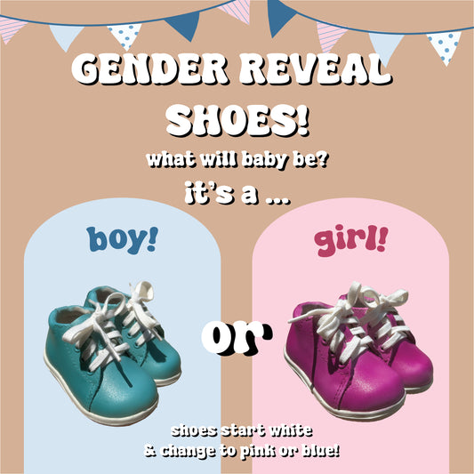 Gender Reveal Baby Shoes - Boy OR Girl